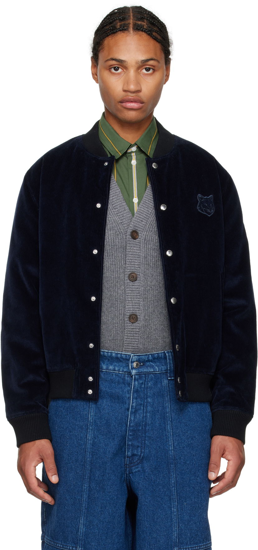 Bomber jakna MAISON KITSUNÉ Blouson Jacket Crna | MM02108WW0116