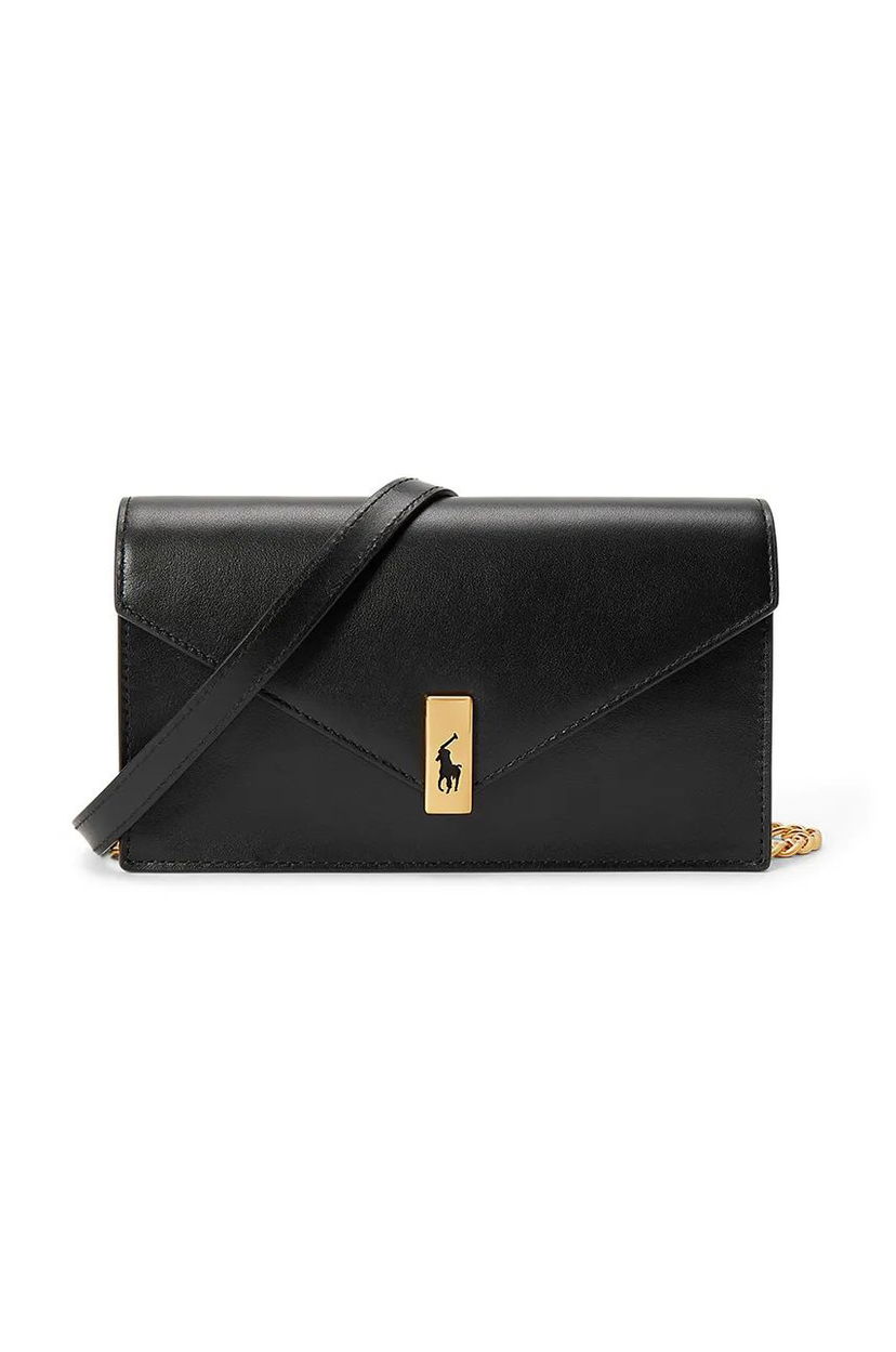 Novčanik Polo by Ralph Lauren Leather Wallet On Chain Crna | 427961946