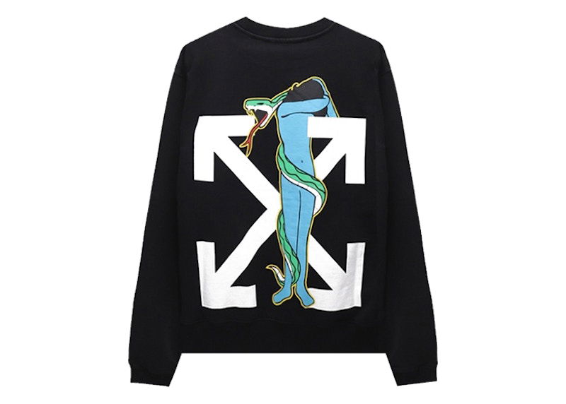 Dukserice Off-White Adam Eve Slim Fit Sweatshirt Black Crna | OMBA025S21FLE0151001