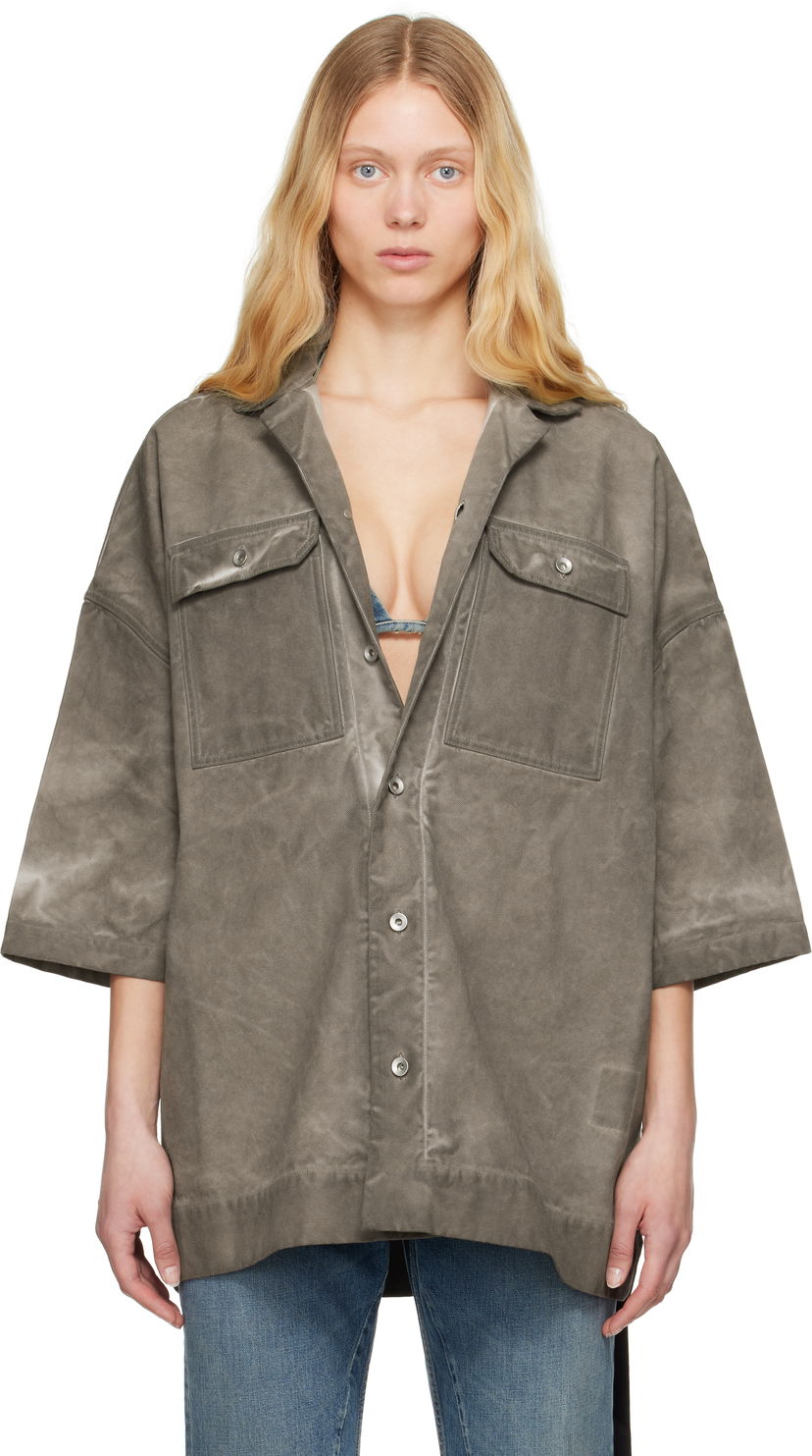 Košulja Rick Owens Rick Owens DRKSHDW Hollywood Magnum Tommy Shirt Siva | DS01E3206 CVS