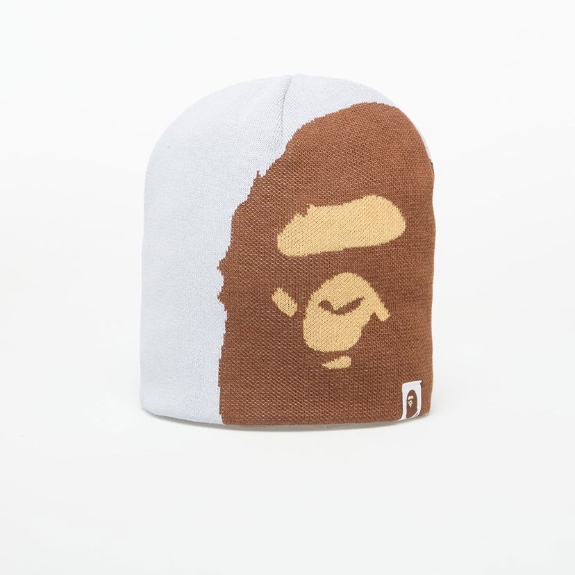 Kapica BAPE A BATHING APE Ape Head Knit Cap Bijela | 001HTL301005MGRA
