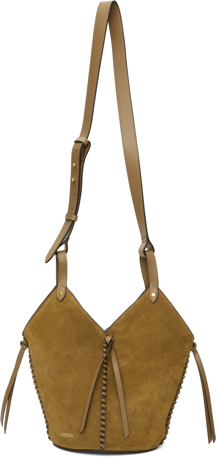 Ručna torbica ISABEL MARANT Isabel Marant Tampa Mini Suede Shoulder Bag Smeđa | PM0067FA-C2C13M