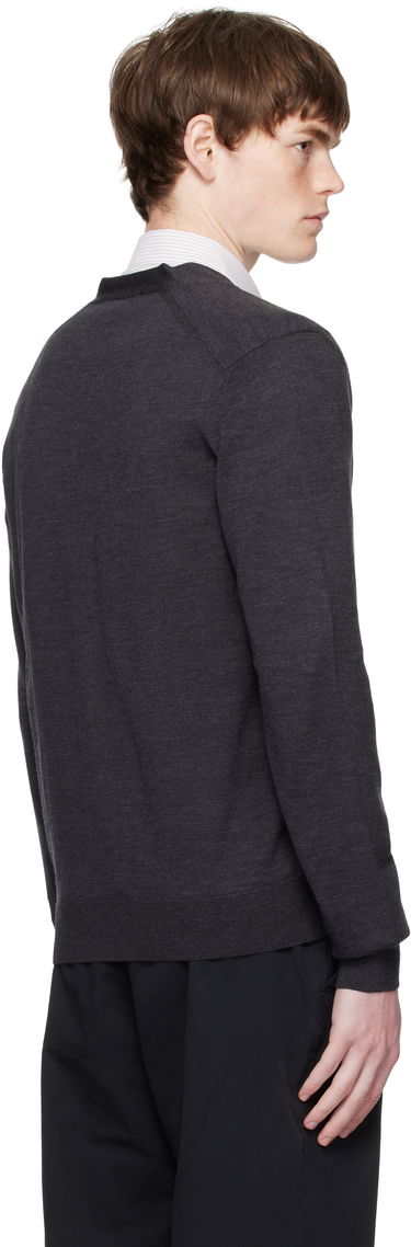 Džemper MAISON KITSUNÉ Double Bold Fox Head Patch Regular Cardigan Siva | OM051CFKT1036, 2