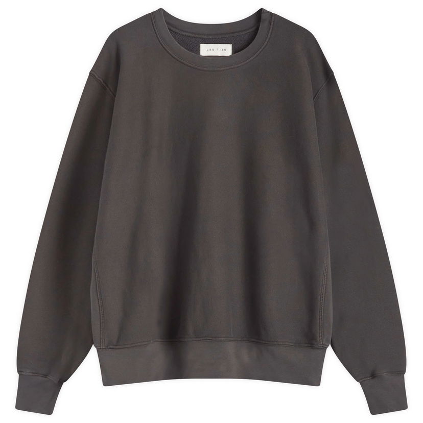 Dukserice LES TIEN Heavyweight Crop Crew Sweatshirt Siva | CF-1003-VTB