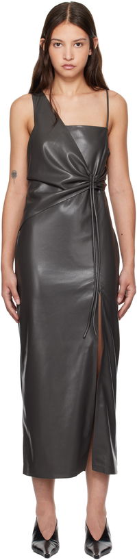 Nanushka Fenera Vegan Leather Midi Dress