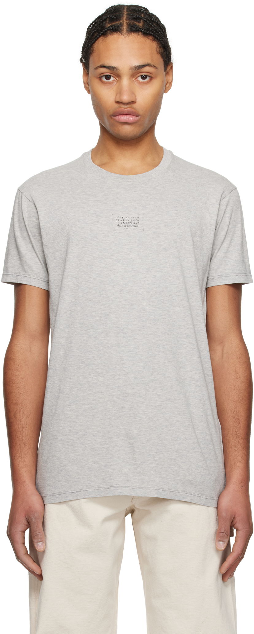 Majica kratkih rukava Maison Margiela Maison Margiela Stamp Logo T-Shirt Siva | S50GC0706 M20086