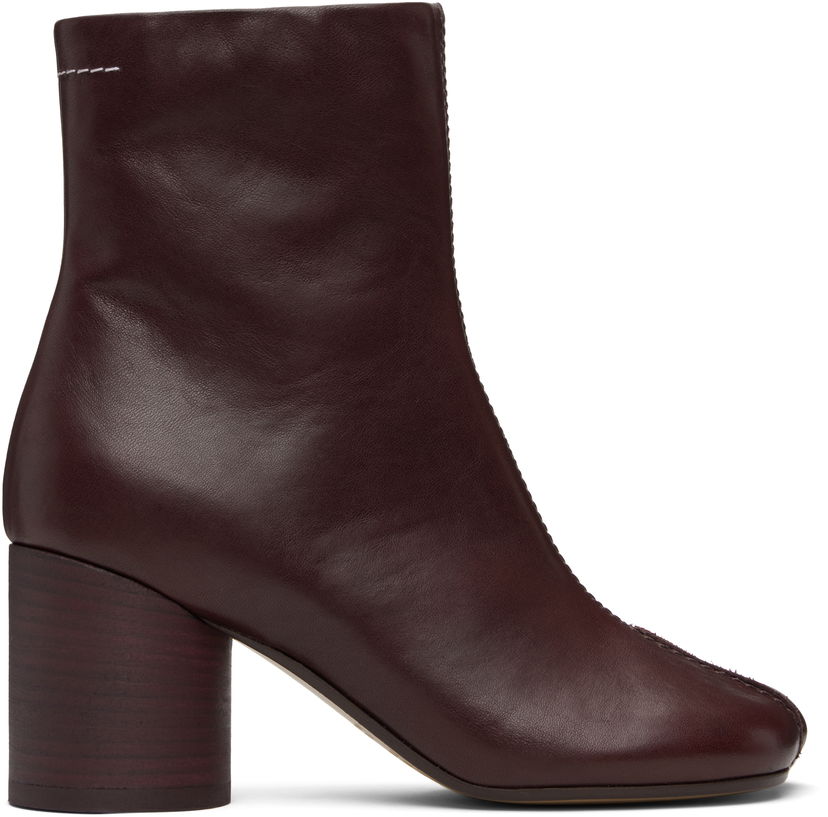 Tenisice i cipele Maison Margiela MM6 Maison Margiela Anatomic Stitch Ankle Boots Tamnocrvena | S59WU0260 P5000