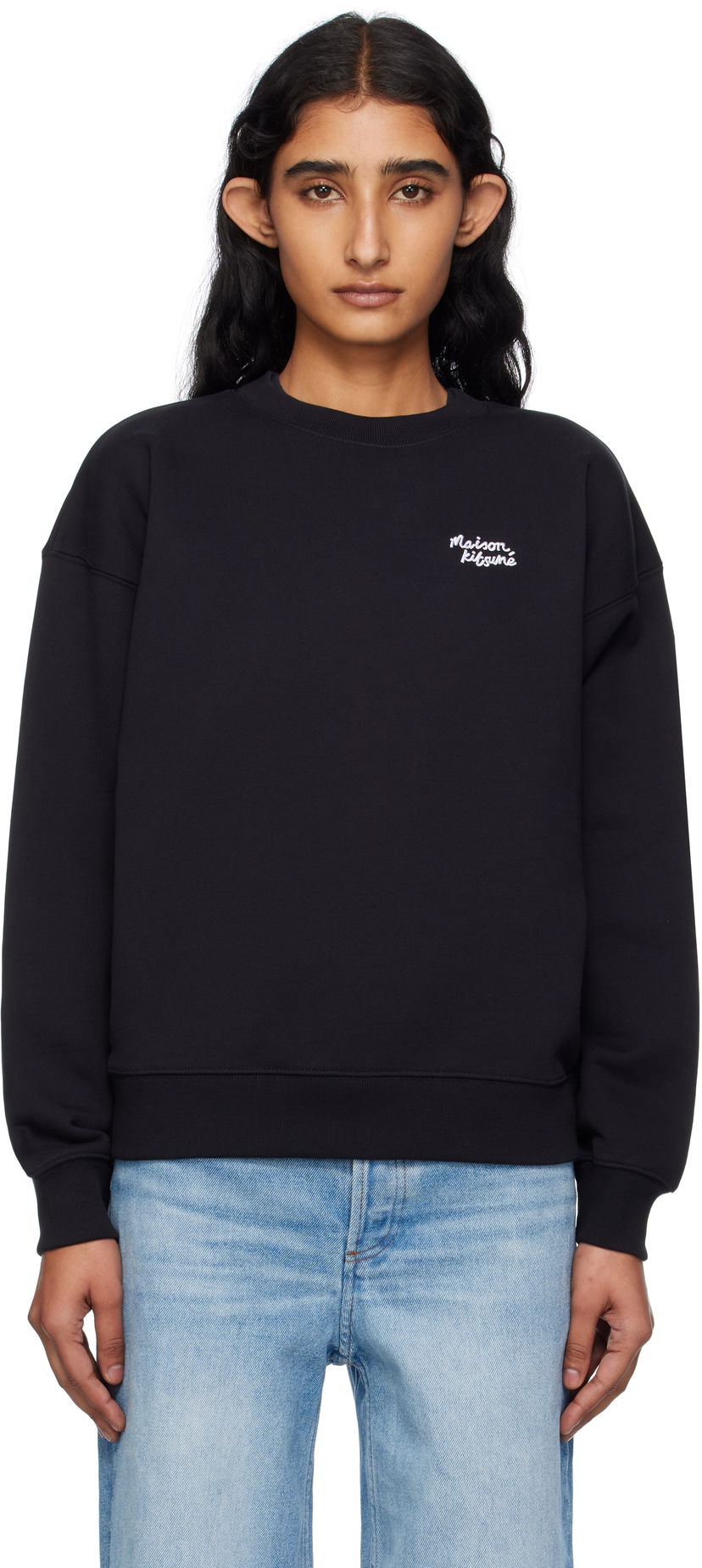 Dukserice MAISON KITSUNÉ Handwriting Comfort Sweatshirt by Maison Kitsuné Crna | PW00314KM0341