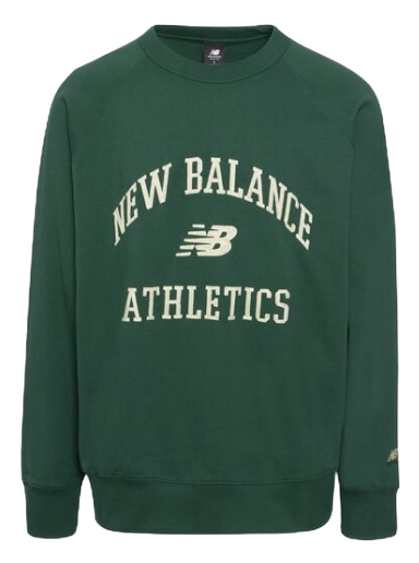 Dukserice New Balance Athletics Varsity Crew Sweatshirt Zelena | MT33550NWG