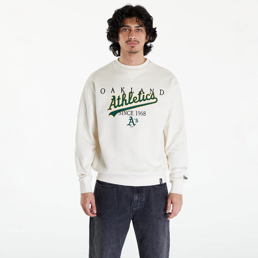 Dukserice New Era Oakland Athletics MLB Lifestyle Crew Neck Sweatshirt UNISEX Bež | 60493974