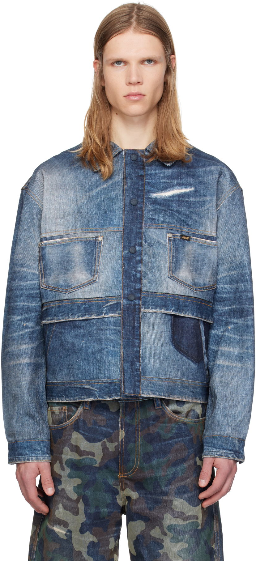 Jakna Andersson Bell Double Waist Denim Plava | awa635m
