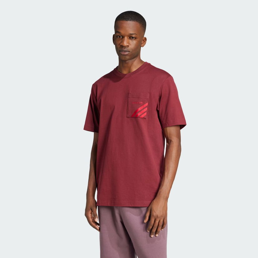 Majica kratkih rukava adidas Performance Pocket Tee Tamnocrvena | IX9606