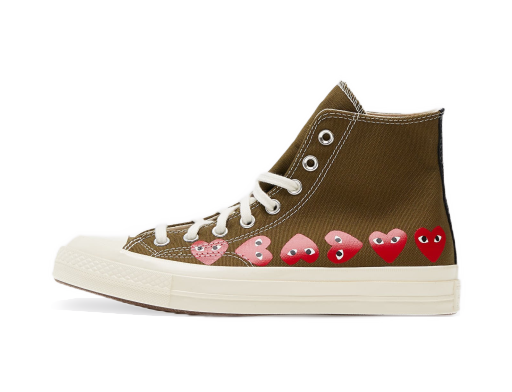 Tenisice i cipele Converse Comme des Garcons x PLAY Chuck 70 High Zelena | 162973C