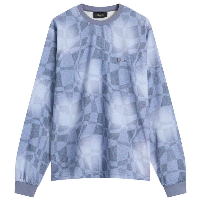 Džemper Dime Dime Abstract Long Sleeve T-Shirt, Size Large Plava | DIME2SP255BLU