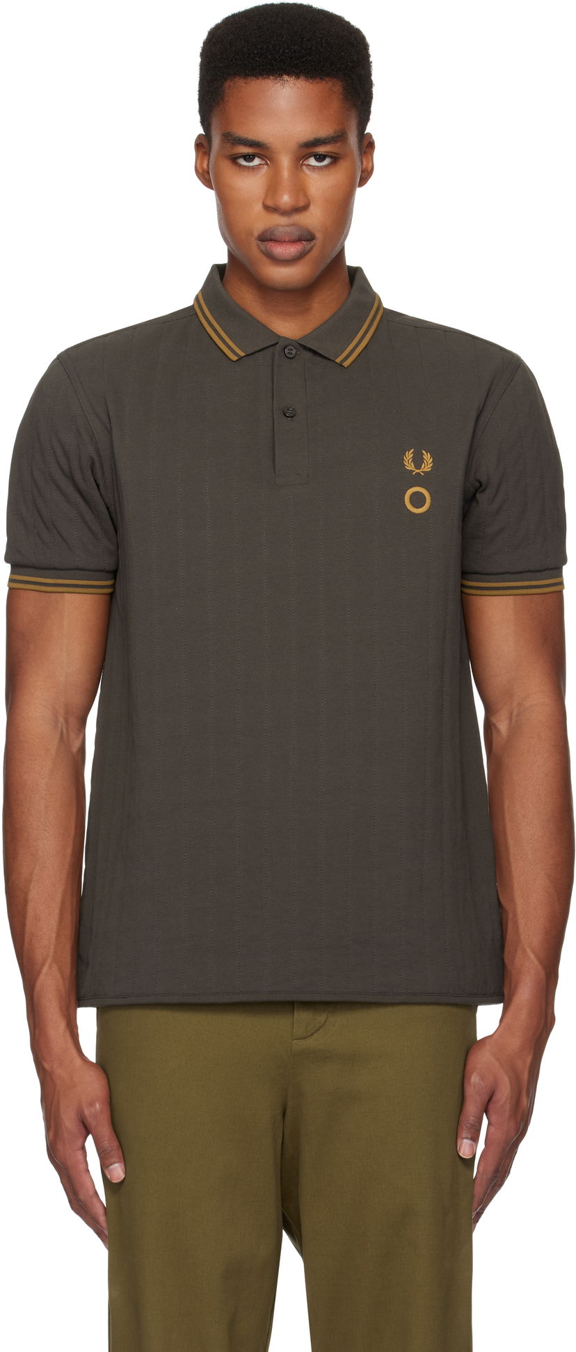 Polo majica Craig Green Short Sleeve Quilted Polo Zelena | SM8153