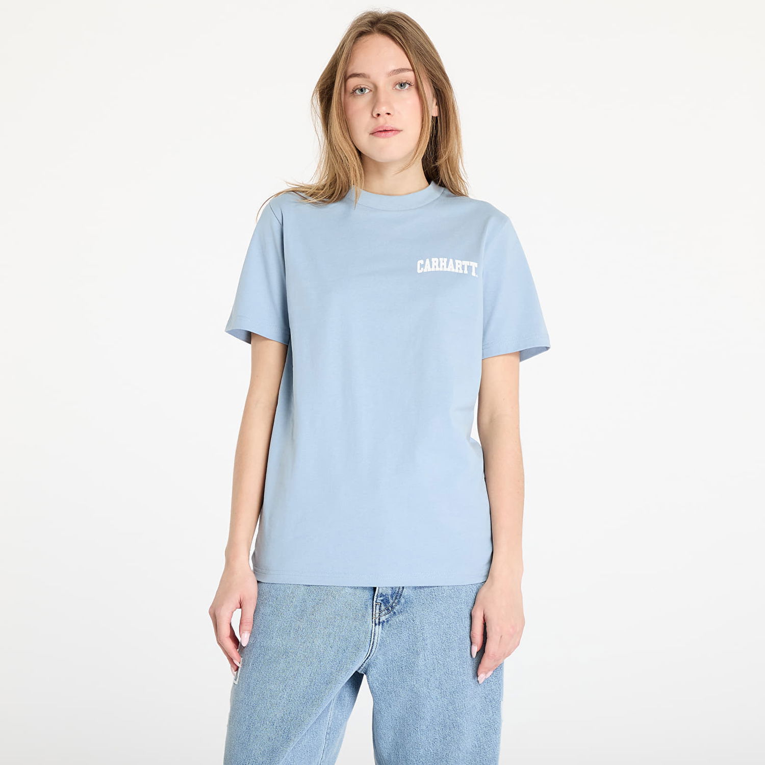 Majica kratkih rukava Carhartt WIP Carhartt WIP University Script Short Sleeve T-Shirt Plava | I034852.2DQXX, 0