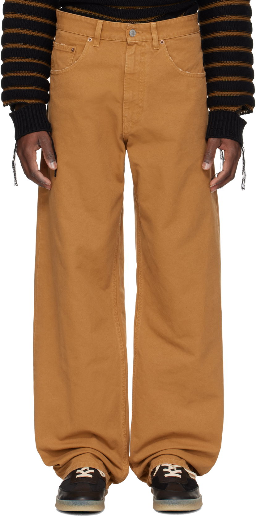 Jeans Maison Margiela MM6 Maison Margiela Canvas Trousers Smeđa | SH0LA0021 M35249