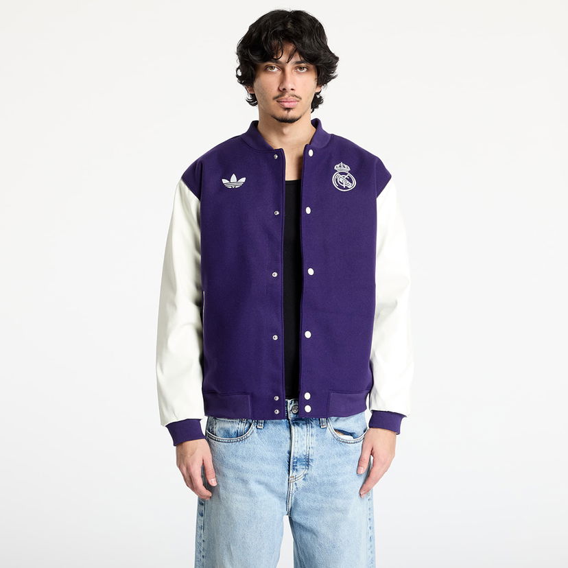 Bomber jakna adidas Performance Real Madrid Varsity Jacket Ljubičasta | JF2587