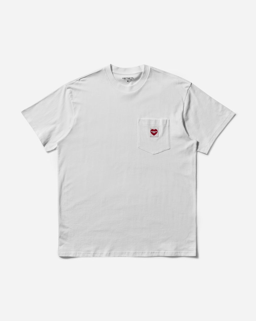 Majica kratkih rukava Carhartt WIP Pocket Heart T-Shirt Bijela | I032128 1WZXX