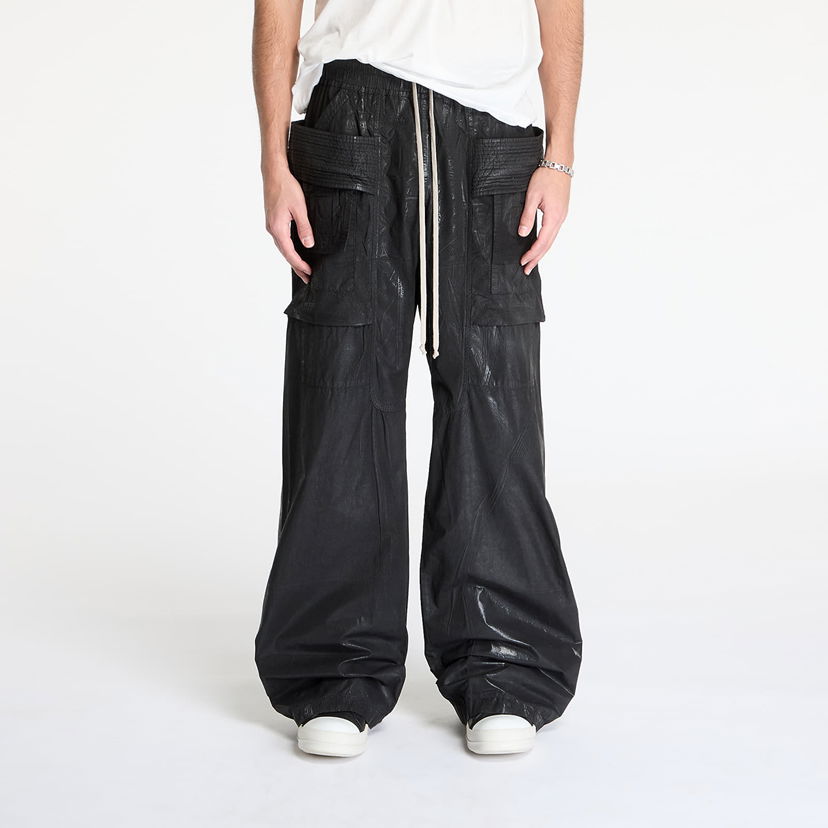 Cargo hlače Rick Owens Rick Owens DRKSHDW Creatch Wide Cargo Drawstring Pants XL Crna | DU01E3394 PF 09