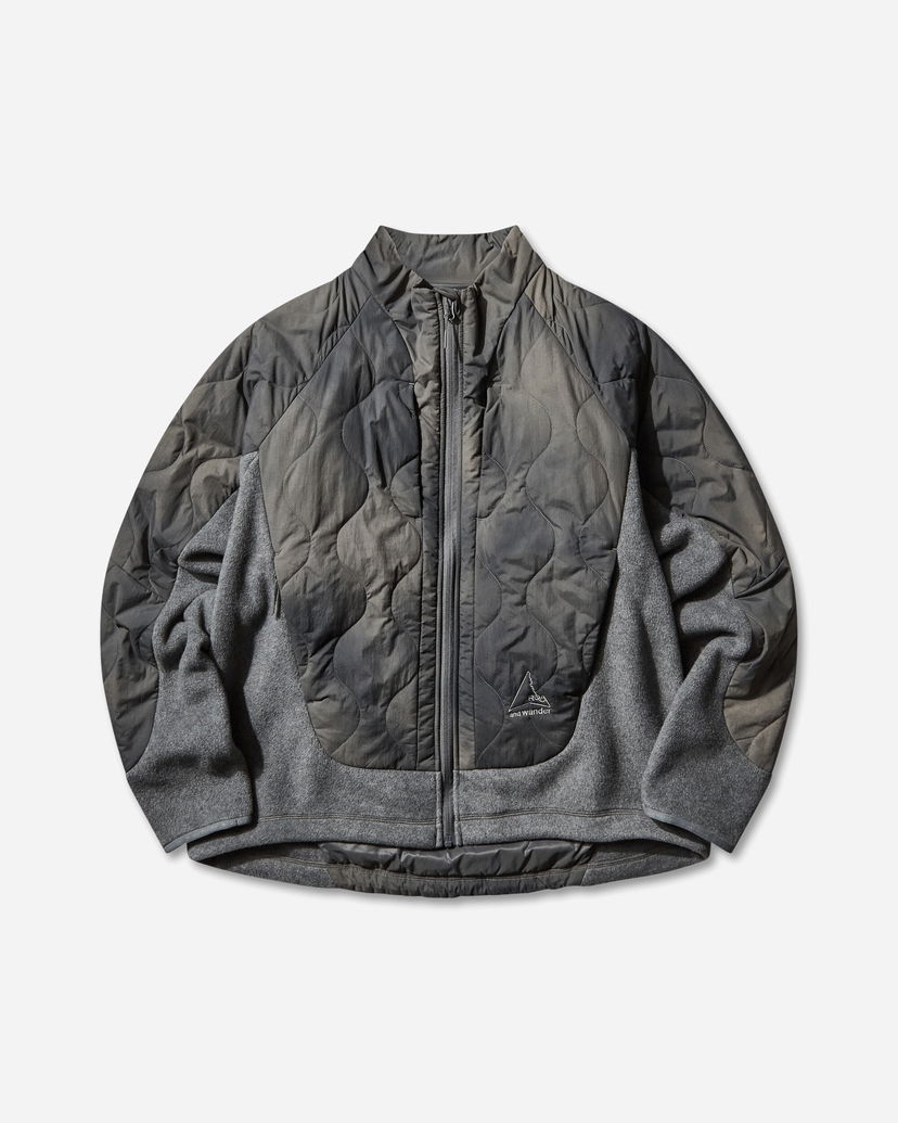Jakna ROA Quilted Fleece Jacket Siva | 5745241538 20