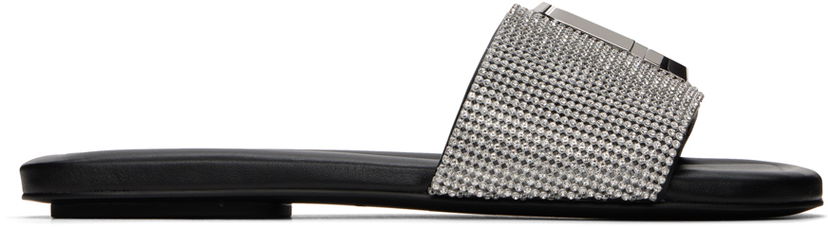 Dodaci Marc Jacobs Marc Jacobs 'The Rhinestone J Marc' Slides Crna | 2R3FFS006F05