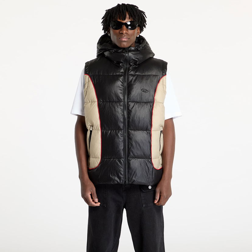Prsluk Diesel Diesel W-Ostend-Sl Hooded Puffer Vest Crna | A14406_0DBCH Black