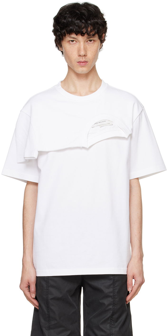 Majica kratkih rukava Feng Chen Wang Feng Chen Wang Double Collar T-Shirt Bijela | FF12TSH715W