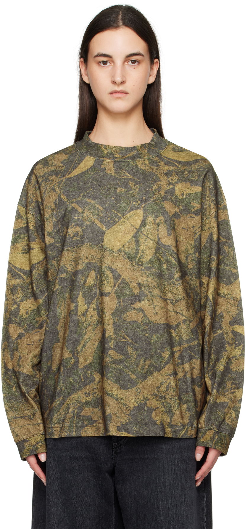 Majica kratkih rukava Acne Studios Acne Studios Camo Crew Neck T-shirt Zelena | CL0317-