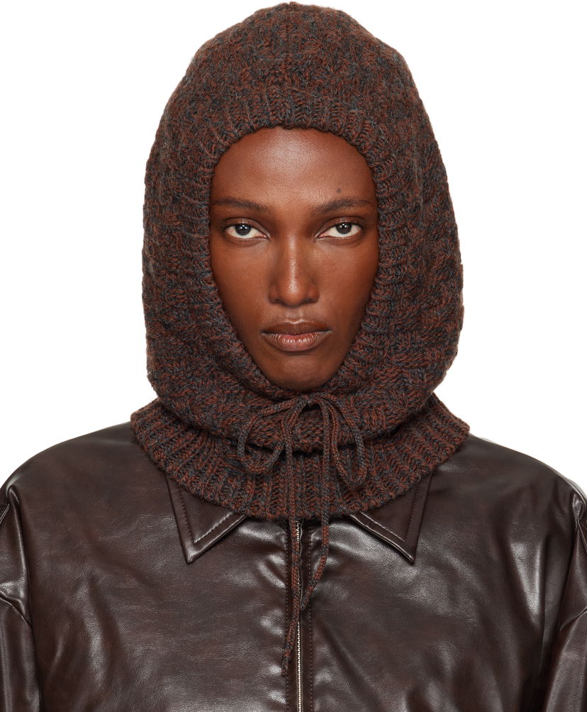 Šešir Maison Margiela MM6 Maison Margiela Wool Blend Knit Hood Smeđa | SH2TB0005 M13174