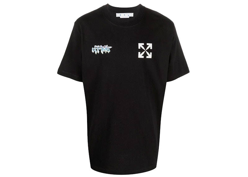 Majica kratkih rukava Off-White 90's Liquid Slim T-Shirt Black Crna | OMAA027S22JER0151001