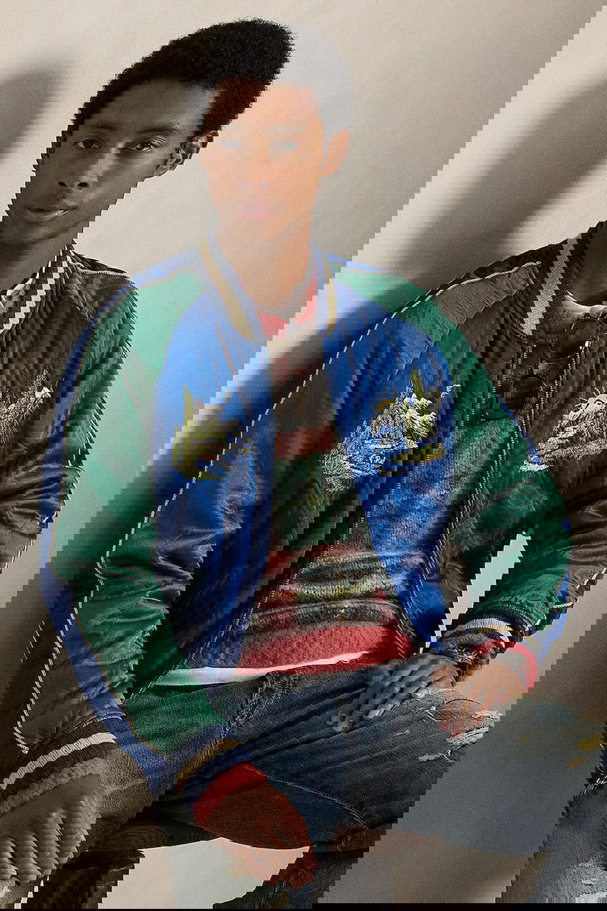 Bomber jakna Polo by Ralph Lauren Bomber Jacket TAKIHYO SATIN.SVNR with Embroidered Scenic Details Višebojno | 710977856001, 0