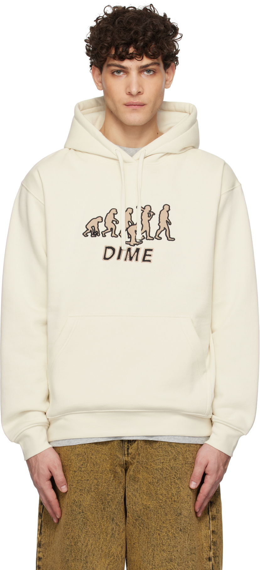 Dukserice Dime Evolution Print Hoodie Bež | DIMEHO2447NAT