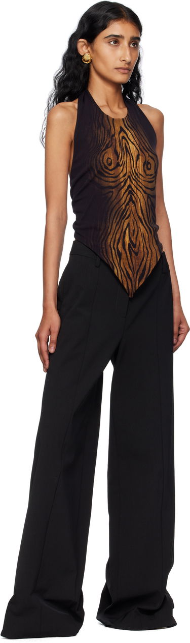 Majica bez rukava Jean Paul Gaultier Jean Paul Gaultier Scarf Print Wood Halter Top Crna | 25/03-W-TO316-M002P-0060, 3