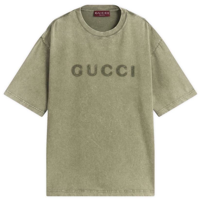 Majica kratkih rukava Gucci Faded Logo T-Shirt, Size Large Zelena | 798115-XJHDF-3266