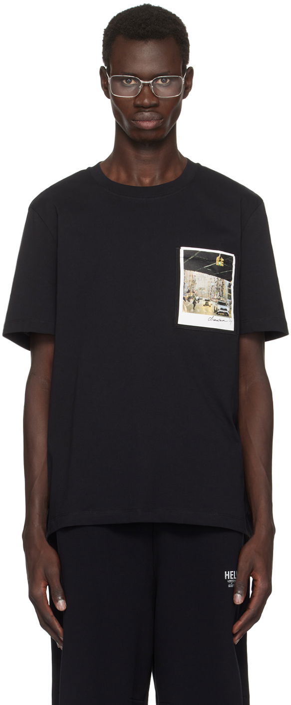 Majica kratkih rukava Helmut Lang Helmut Lang Overpass Postcard Graphic T-Shirt Crna | O06HM514