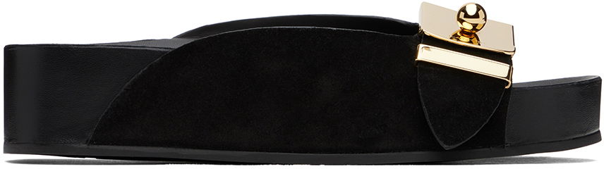 Čarape LANVIN Lanvin Tinkle Suede Platform Sandals Crna | FW-CSML00-SUED-P24, 0