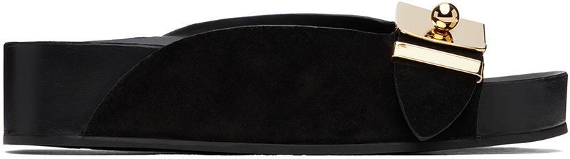 Čarape LANVIN Lanvin Tinkle Suede Platform Sandals Crna | FW-CSML00-SUED-P24