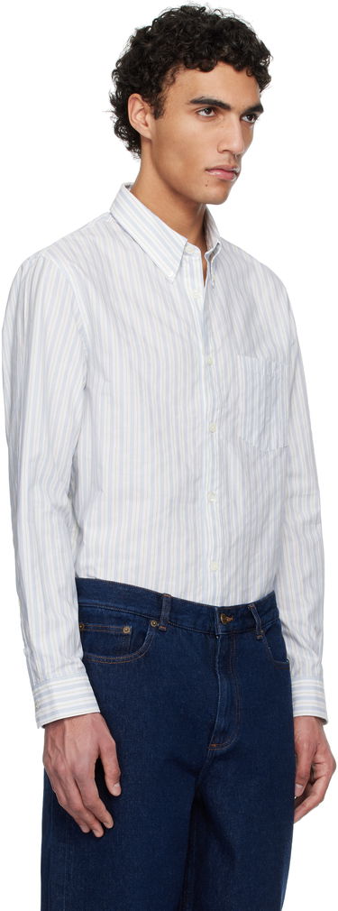 Košulja A.P.C. A.P.C. Edouard Brodée Striped Button-Down Shirt Bijela | COHFZ-H12509, 1