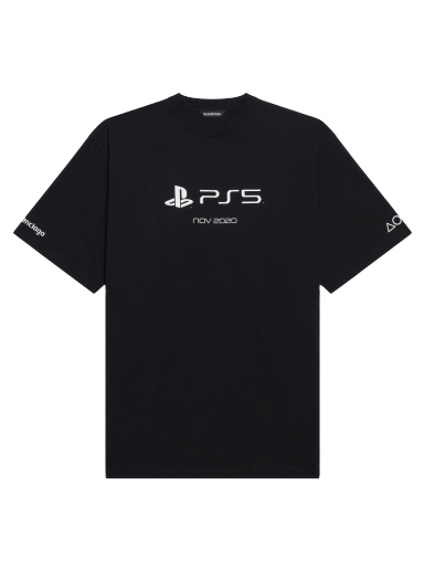 Majica kratkih rukava Balenciaga PlayStation x Boxy T-shirt Crna | 651795TKVF31070