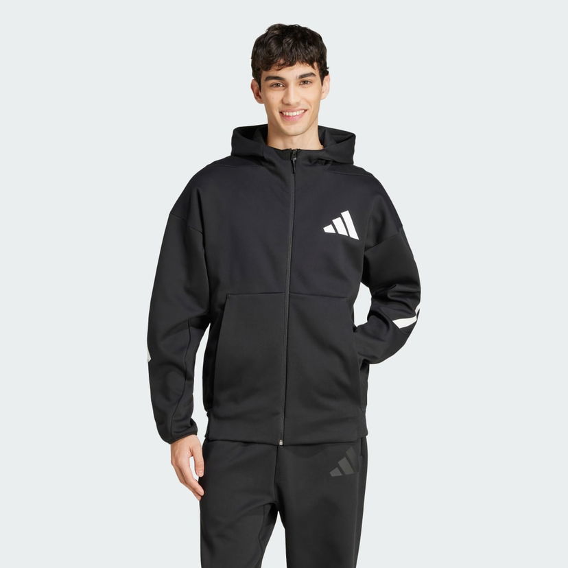 Dukserice adidas Performance Z.N.E. Full-Zip Hooded Jacket Crna | JD5984