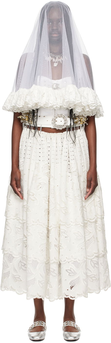 Haljina Chopova Lowena Chopova Lowena Beaded Carabiner Maxi Dress Bijela | W6326