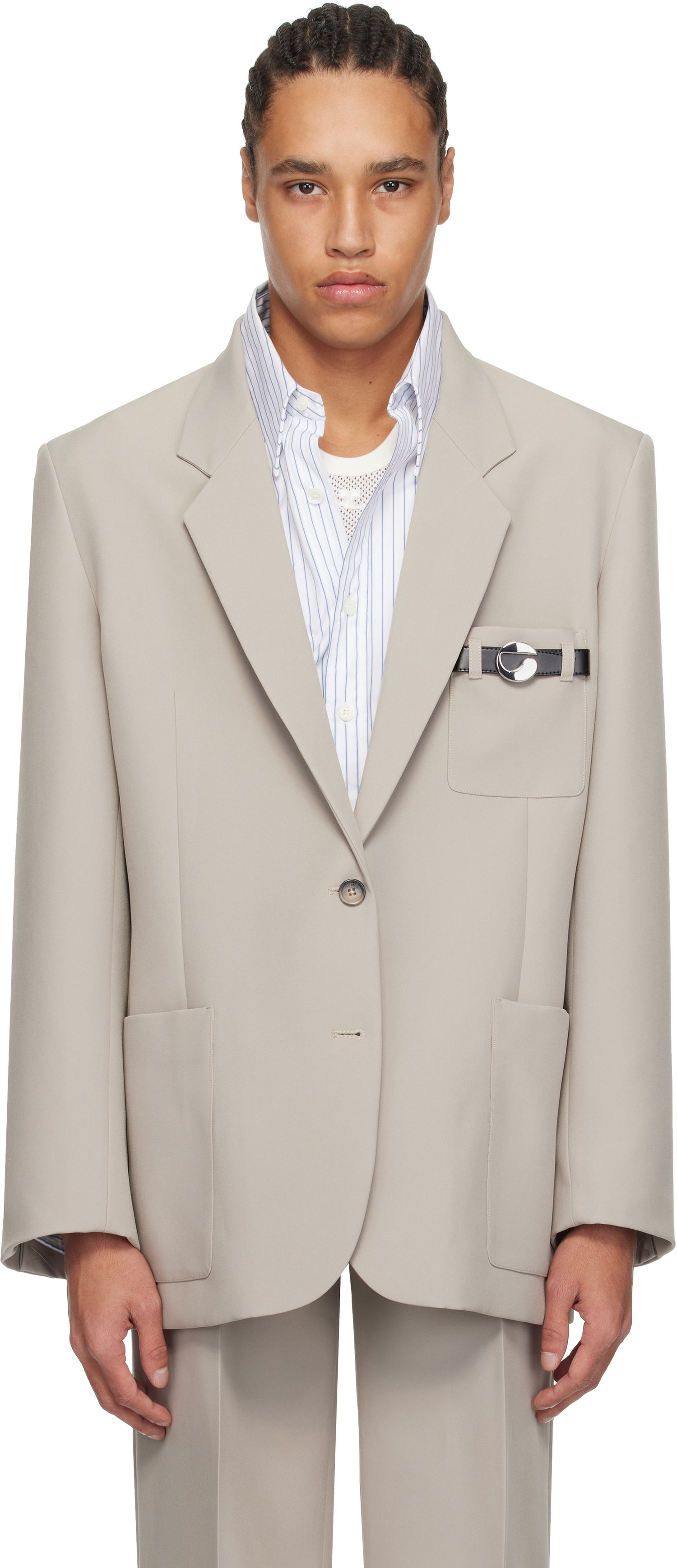 Jakna Coperni Coperni Tailored Blazer with Belted Pocket Bež | COPV69F3004MEN, 0