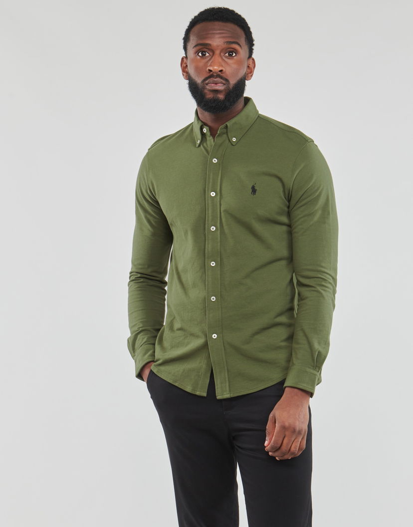 Košulja Polo by Ralph Lauren Polo Pony Embroidered Cotton Shirt Zelena | 710654408092
