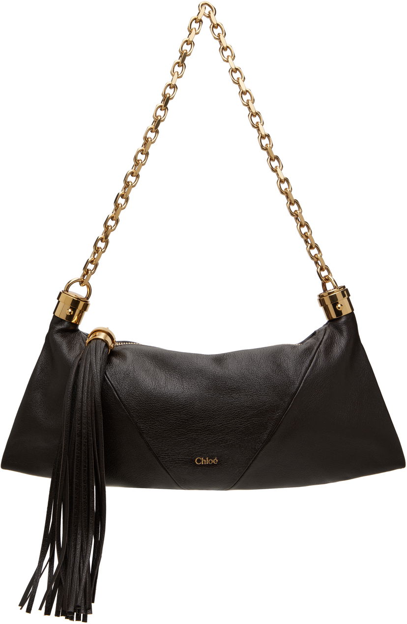 Ručna torbica CHLOÉ Chloe Small 'Foulard' Shoulder Bag with Tassel Smeđa | CHC25SS447O37