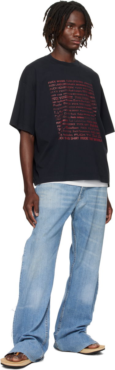 Majica kratkih rukava VETEMENTS Vetements 'Fuck' Regular Fit T-Shirt Crna | UH76TR660B, 3