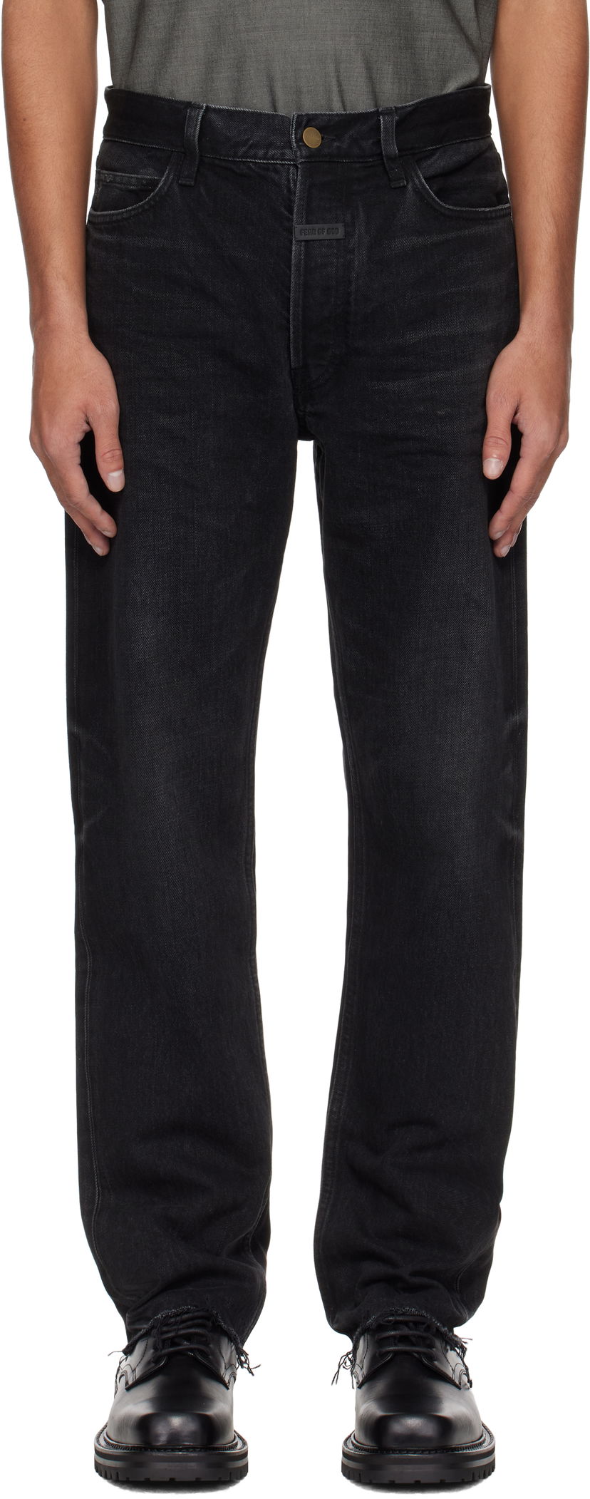 Jeans Fear of God Fear of God Classic 5 Pocket Jeans Crna | FGE240-408DNM