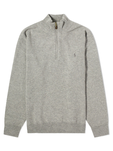 Džemper Polo by Ralph Lauren Lambswool Half Zip Crewneck Siva | 710876756009