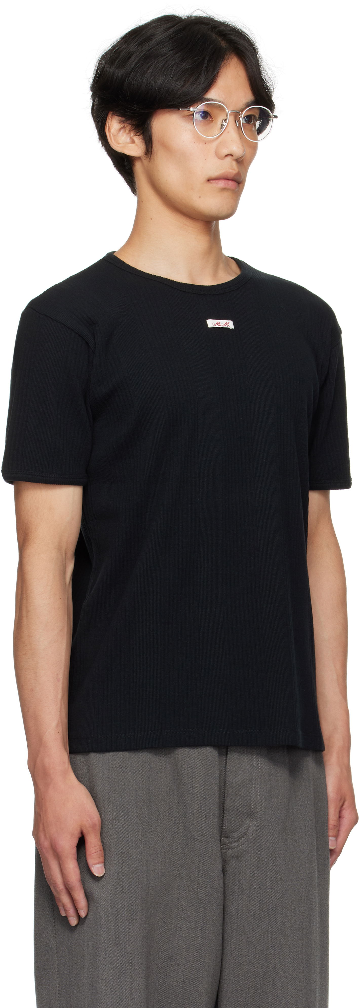 Majica kratkih rukava Maison Margiela Ribbed T-shirt Crna | S67GC0041 S24430, 1