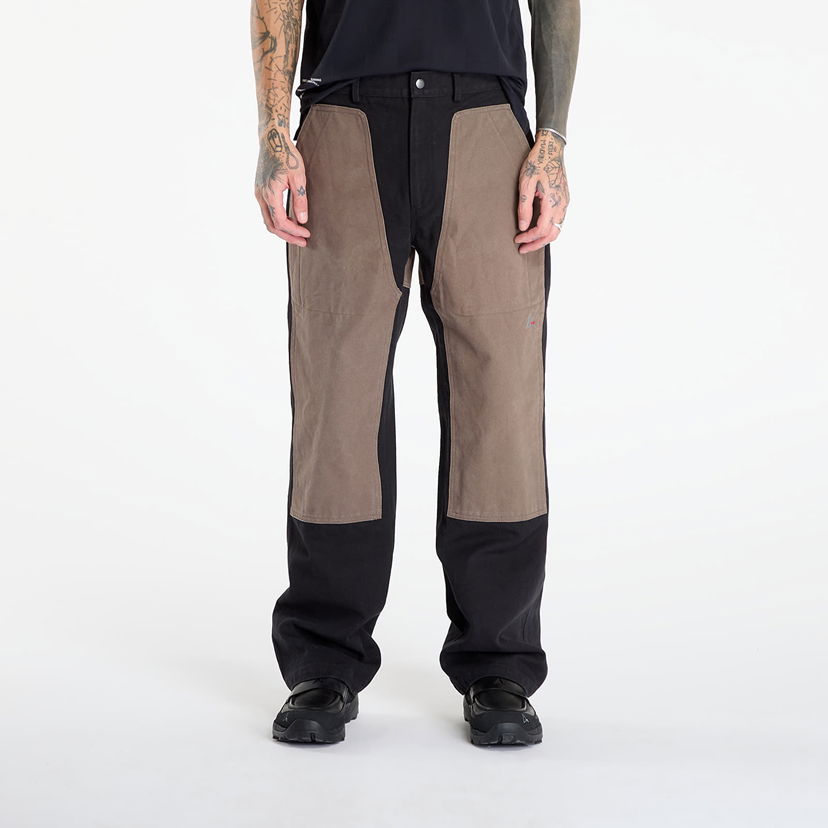 Hlače ROA Fomes Double Knee Washed Canvas Pant Crna | RBMW0526FA346 BLK0028